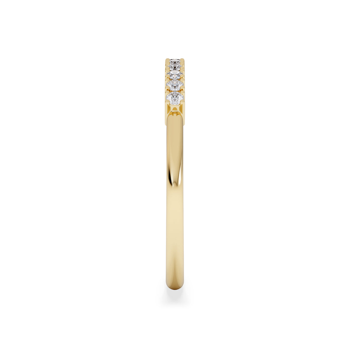 Twilight Lab Diamond Half Eternity Ring 0.15ct in 18K Gold Vermeil
