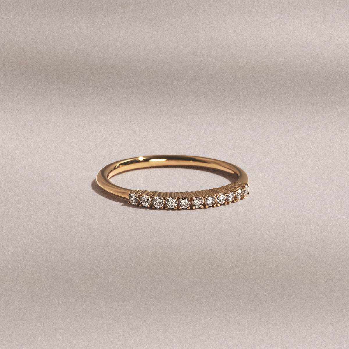 Twilight Lab Diamond Half Eternity Ring 0.15ct in 18K Gold Vermeil