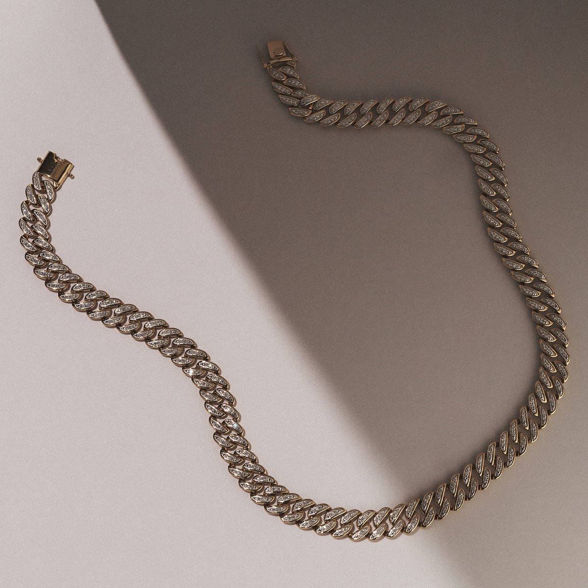 21 Inch Havana Cuban Lab Diamond Necklace 3.00ct Set in 18K Gold Vermeil