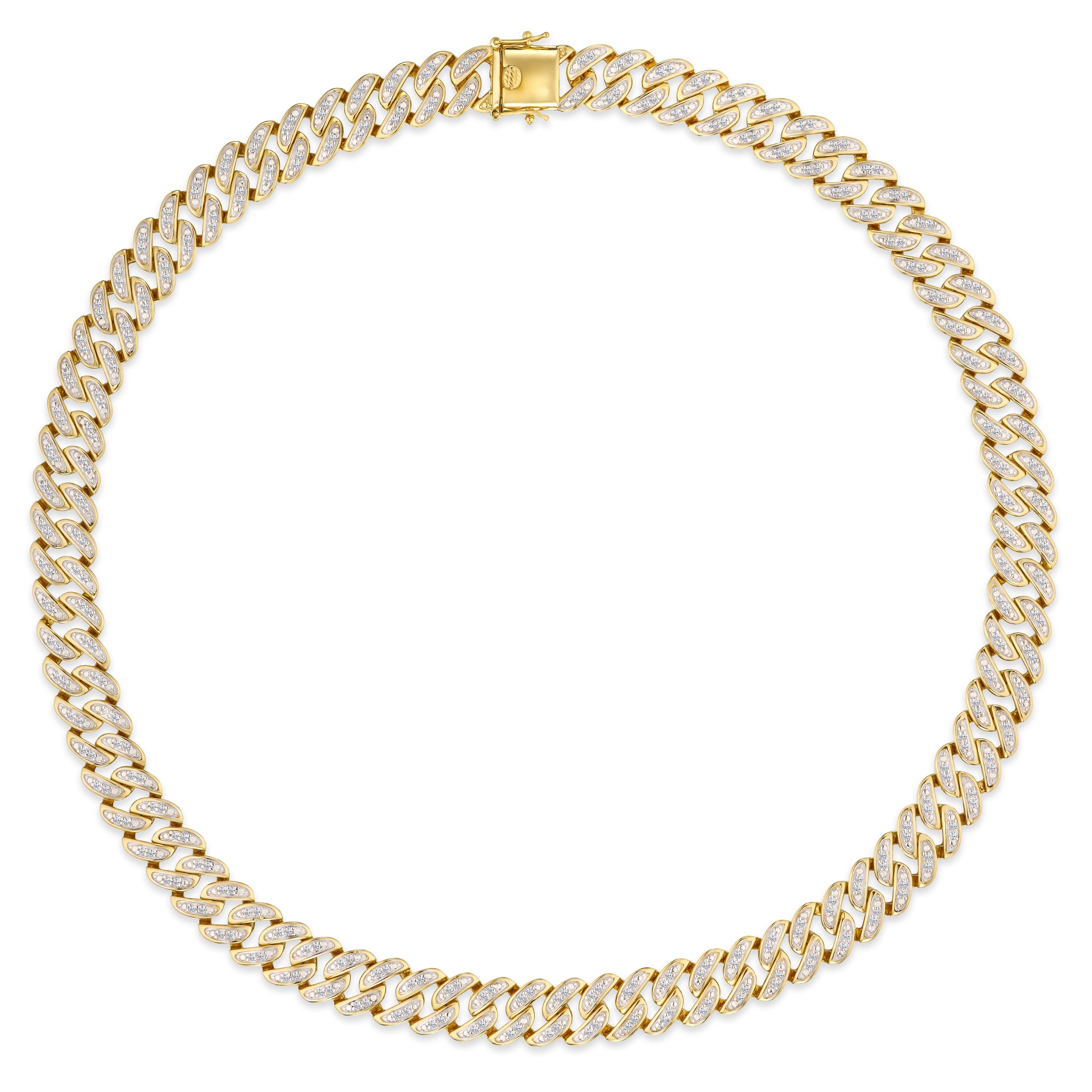 21 Inch Havana Cuban Lab Diamond Necklace 3.00ct Set in 18K Gold Vermeil