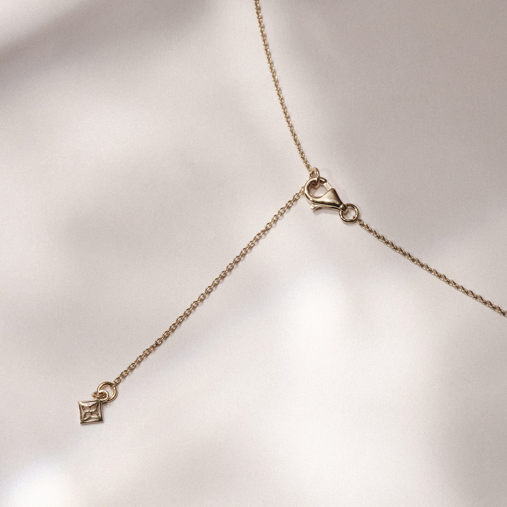 Love Letter Initial C Lab Diamond Necklace set in 18K Gold Vermeil