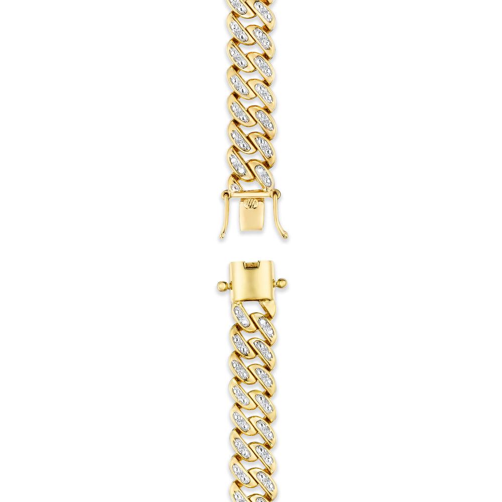 16 Inch Havana Cuban Lab Diamond Necklace 1ct Set in 18K Gold Vermeil