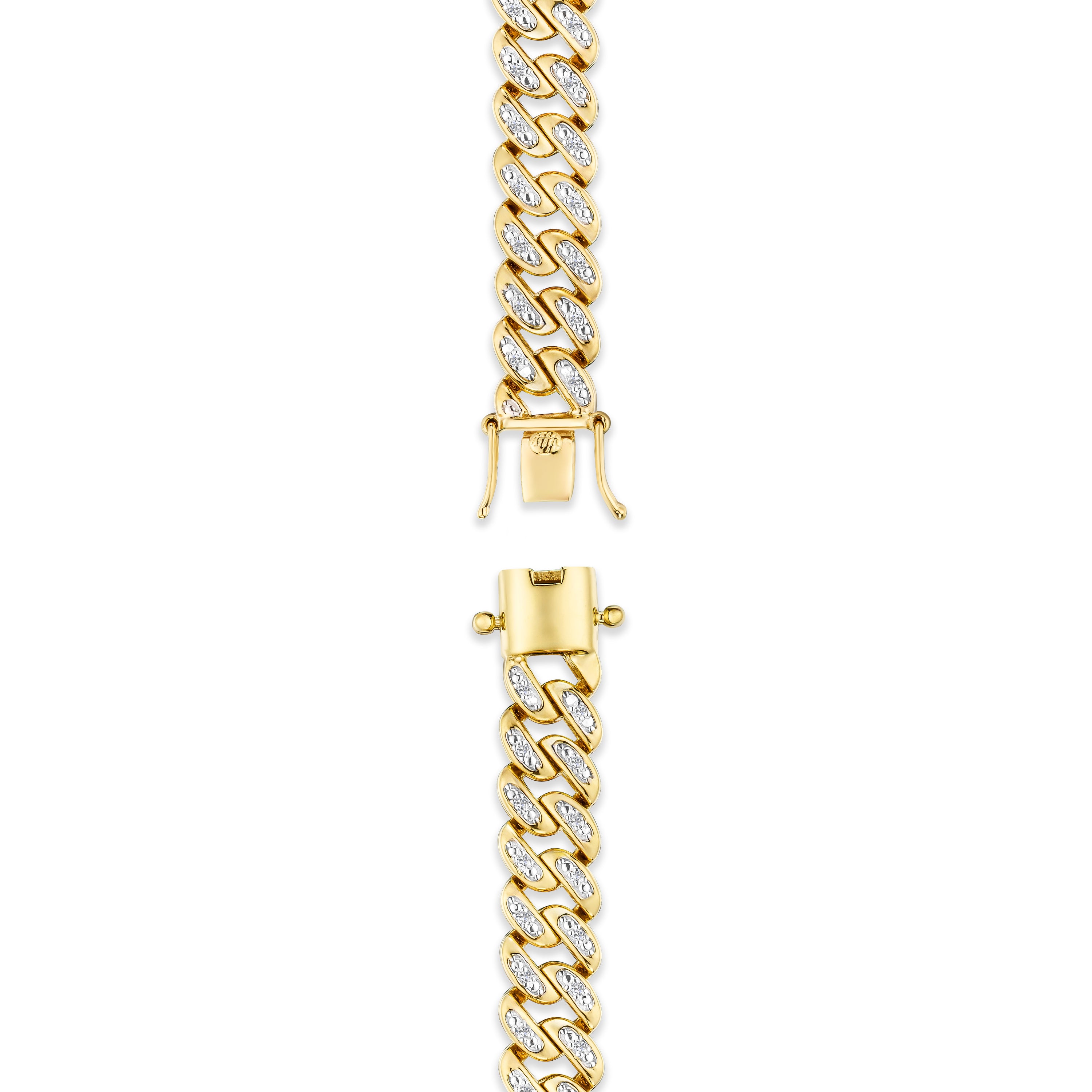 16 Inch Havana Cuban Lab Diamond Necklace 1ct Set in 18K Gold Vermeil