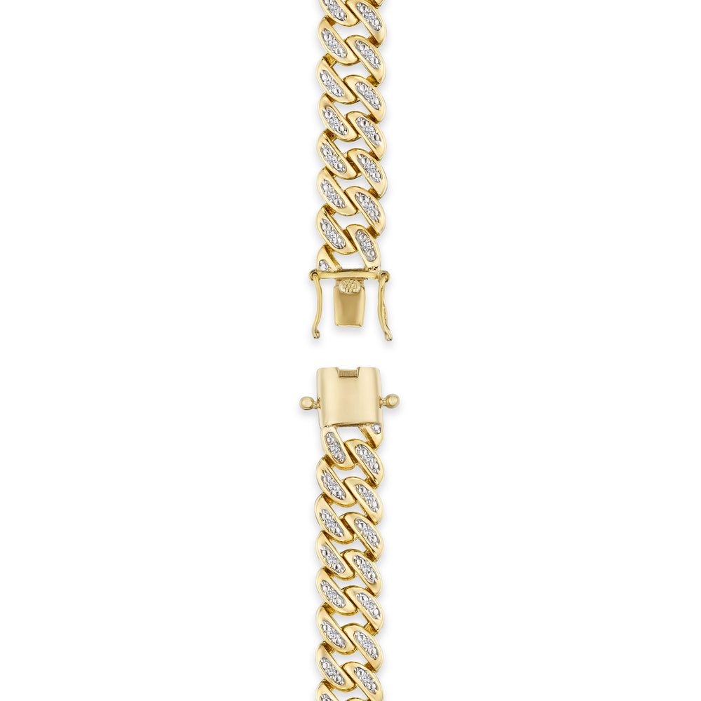 21 Inch Havana Cuban Lab Diamond Necklace 1.20ct Set in 18K Gold Vermeil