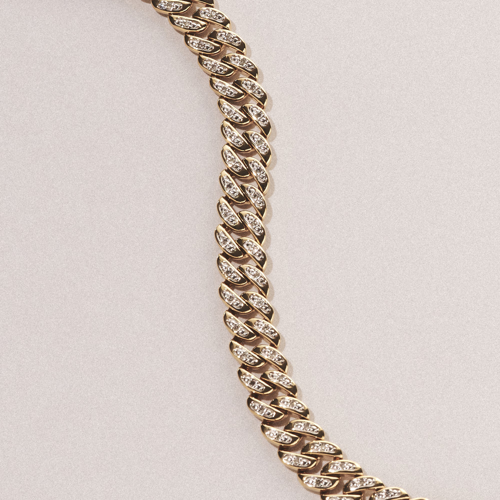21 Inch Havana Cuban Lab Diamond Necklace 1.20ct Set in 18K Gold Vermeil
