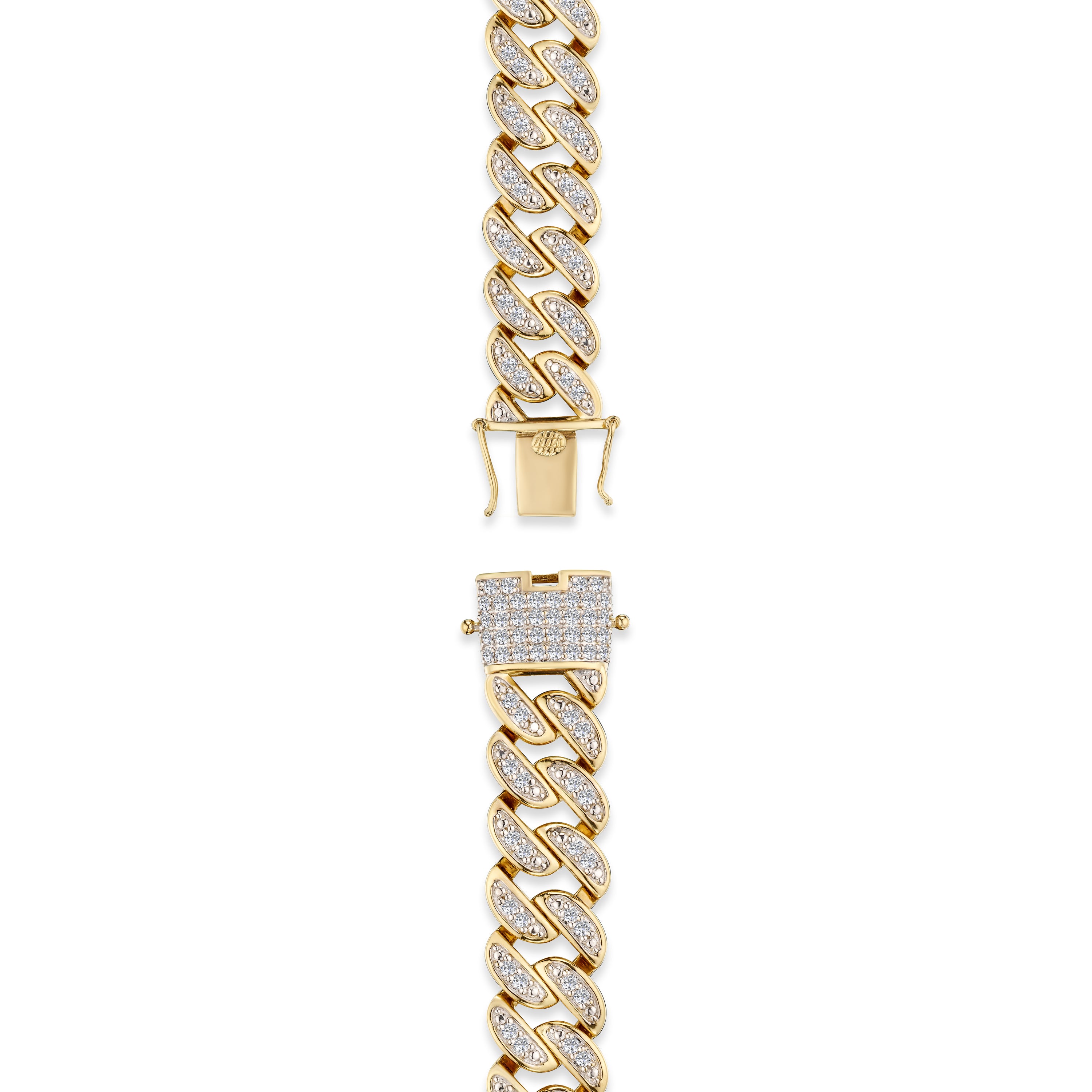 21 Inch Havana Cuban Lab Diamond Necklace 8.00ct Set in 18K Gold Vermeil