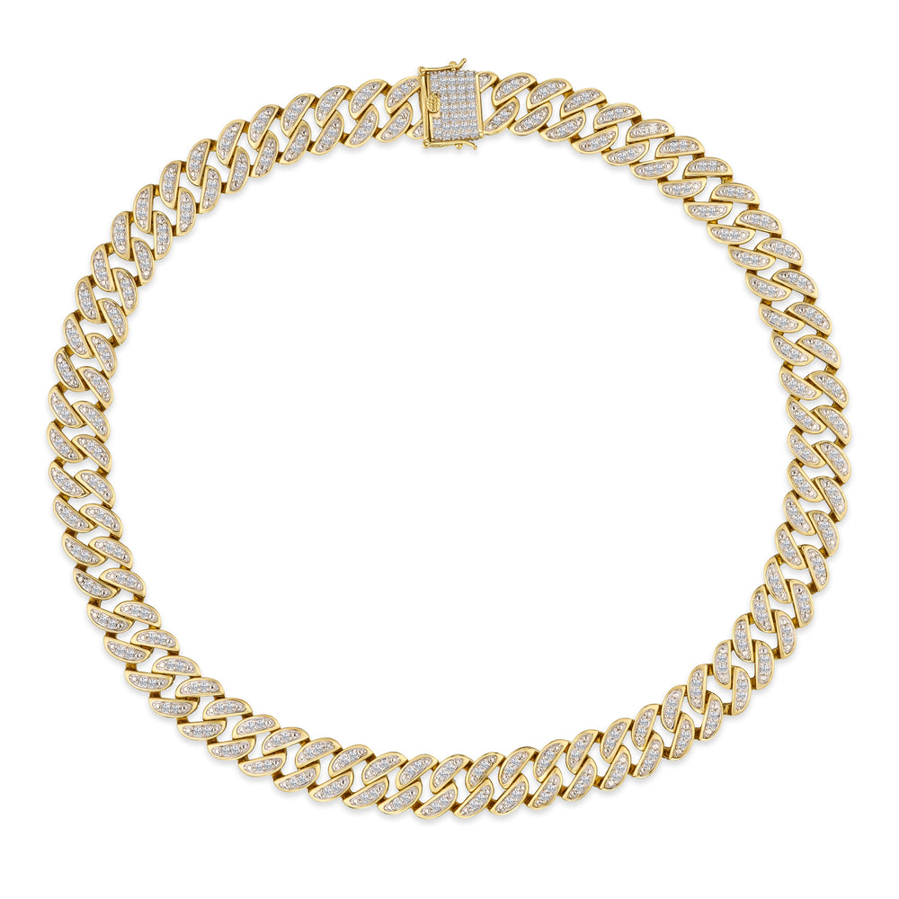 21 Inch Havana Cuban Lab Diamond Necklace 8.00ct Set in 18K Gold Vermeil