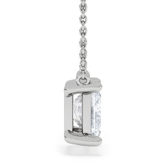 Wanderlust Floating Princess Cut Lab Diamond Solitaire Necklace 2.00ct H/SI in 9K White Gold