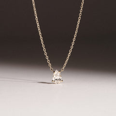 Wanderlust Floating Pear Cut Lab Diamond Solitaire Necklace 0.33ct H/SI in 18K Gold Vermeil