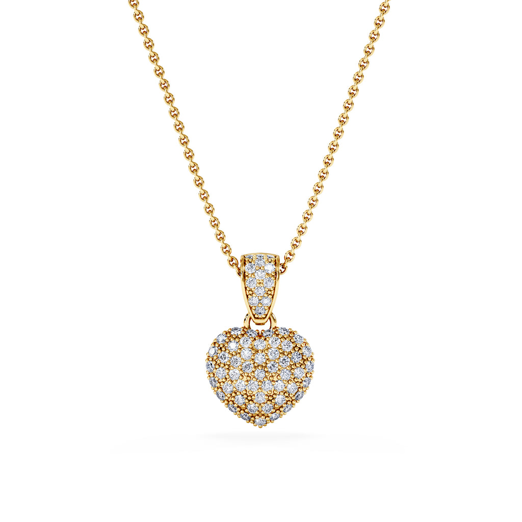 Heart Lab Diamond Necklace 0.50ct in 18K Gold Vermeil