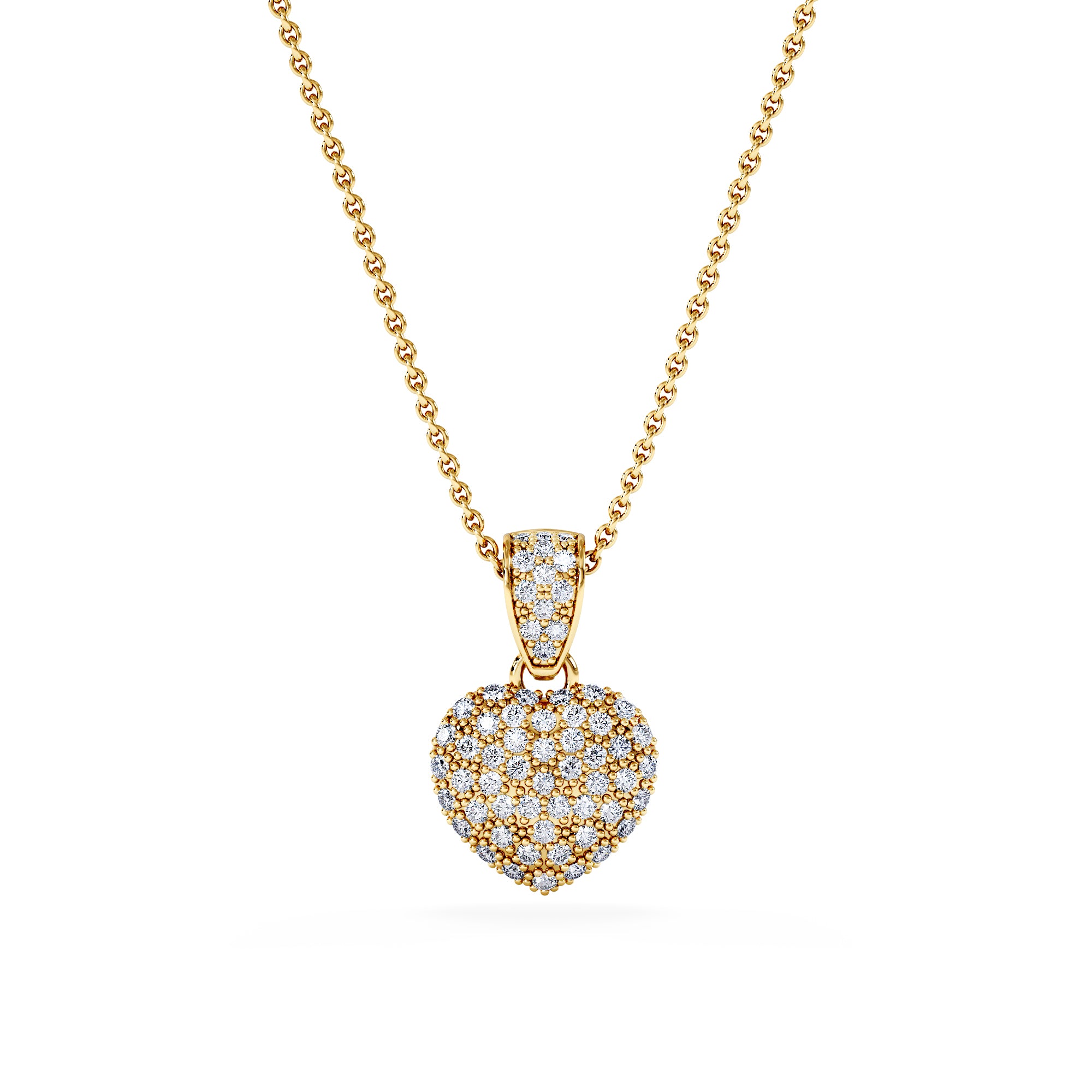 Heart Lab Diamond Necklace 0.50ct in 18K Gold Vermeil