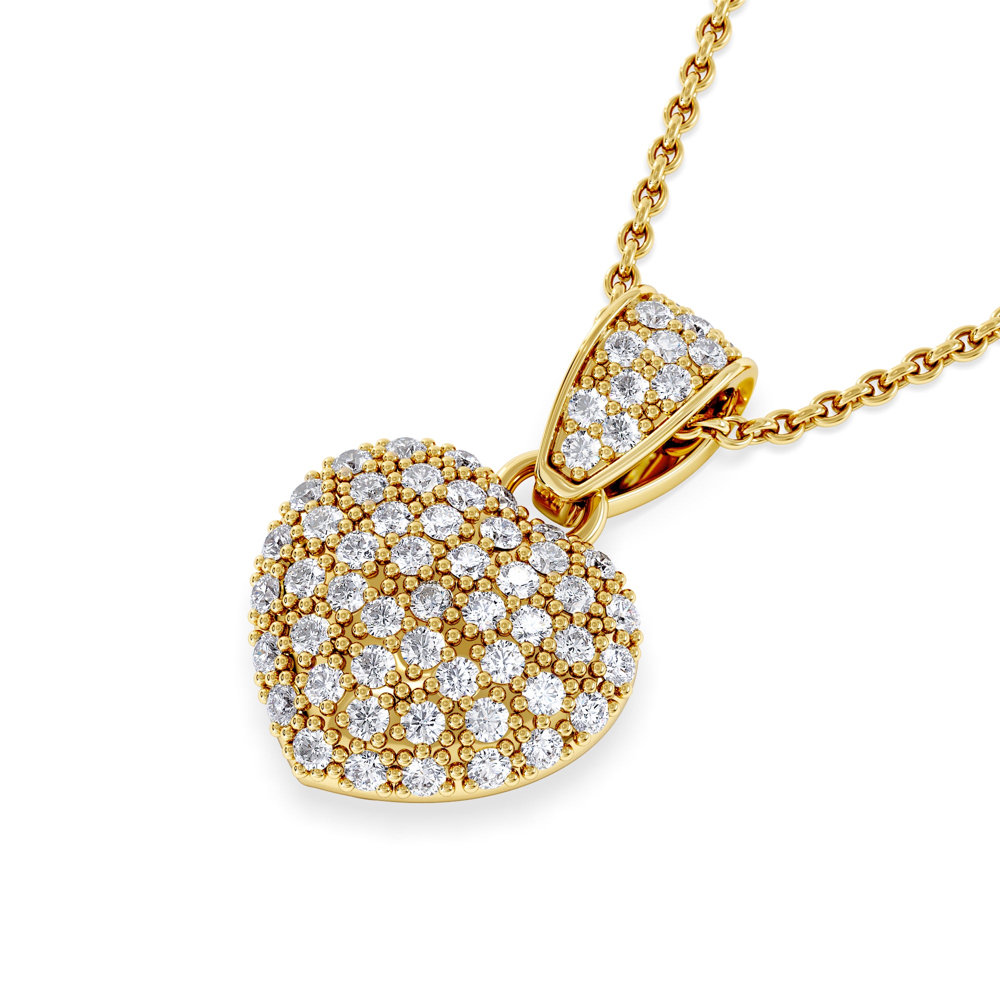 Heart Lab Diamond Necklace 0.50ct in 18K Gold Vermeil