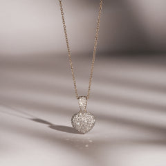 Heart Lab Diamond Necklace 0.50ct in 18K Gold Vermeil