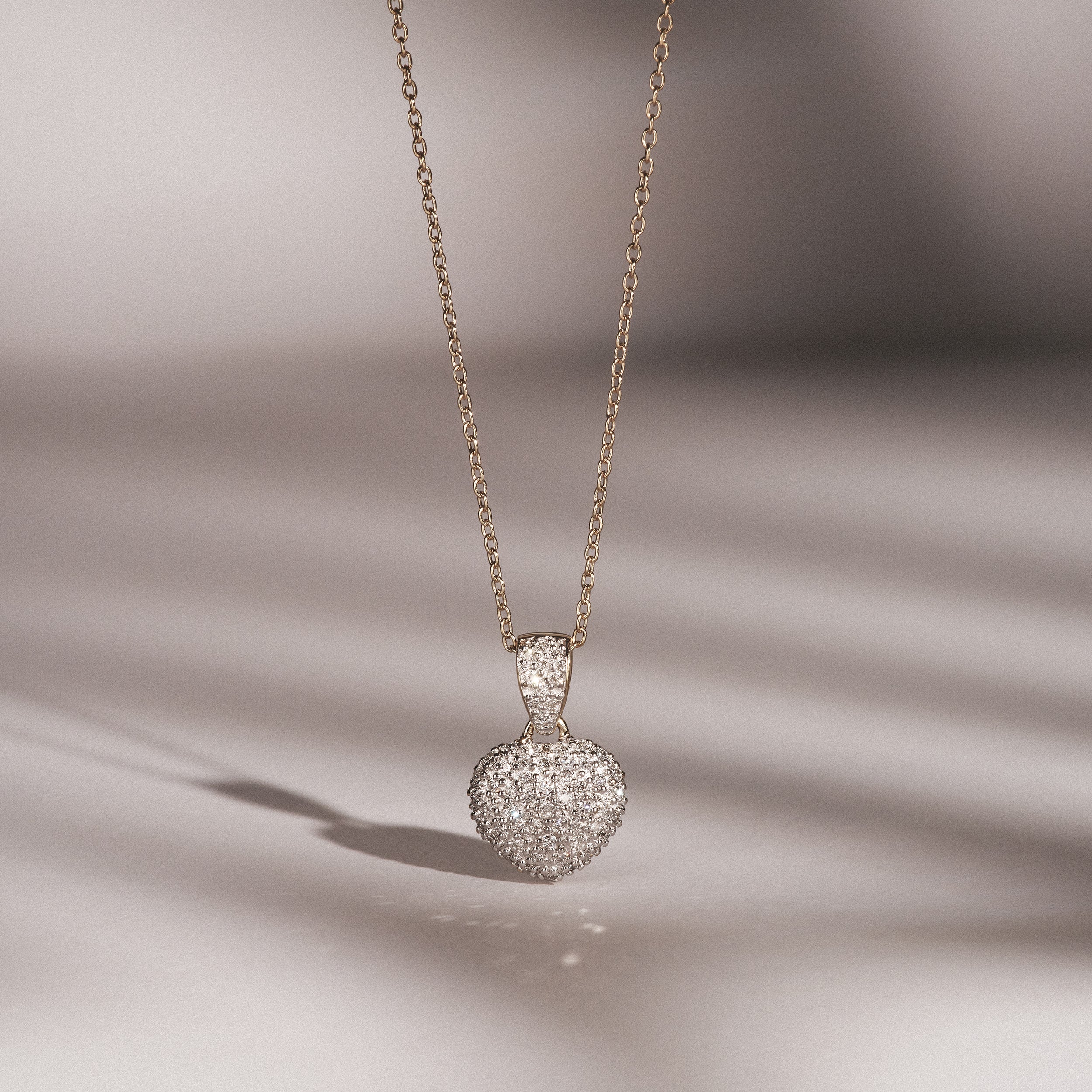Heart Lab Diamond Necklace 0.50ct in 18K Gold Vermeil