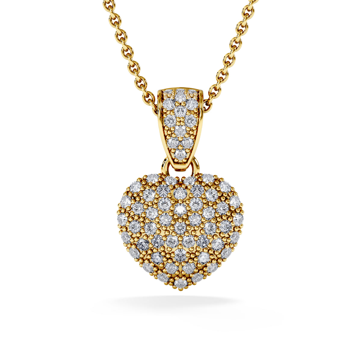 Heart Lab Diamond Necklace 0.50ct in 18K Gold Vermeil