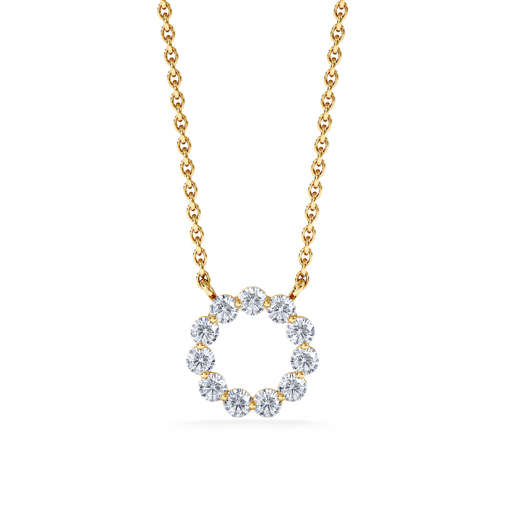 Lab Diamond Eternal Glow Circles Necklace 0.35ct in 18K Gold Vermeil
