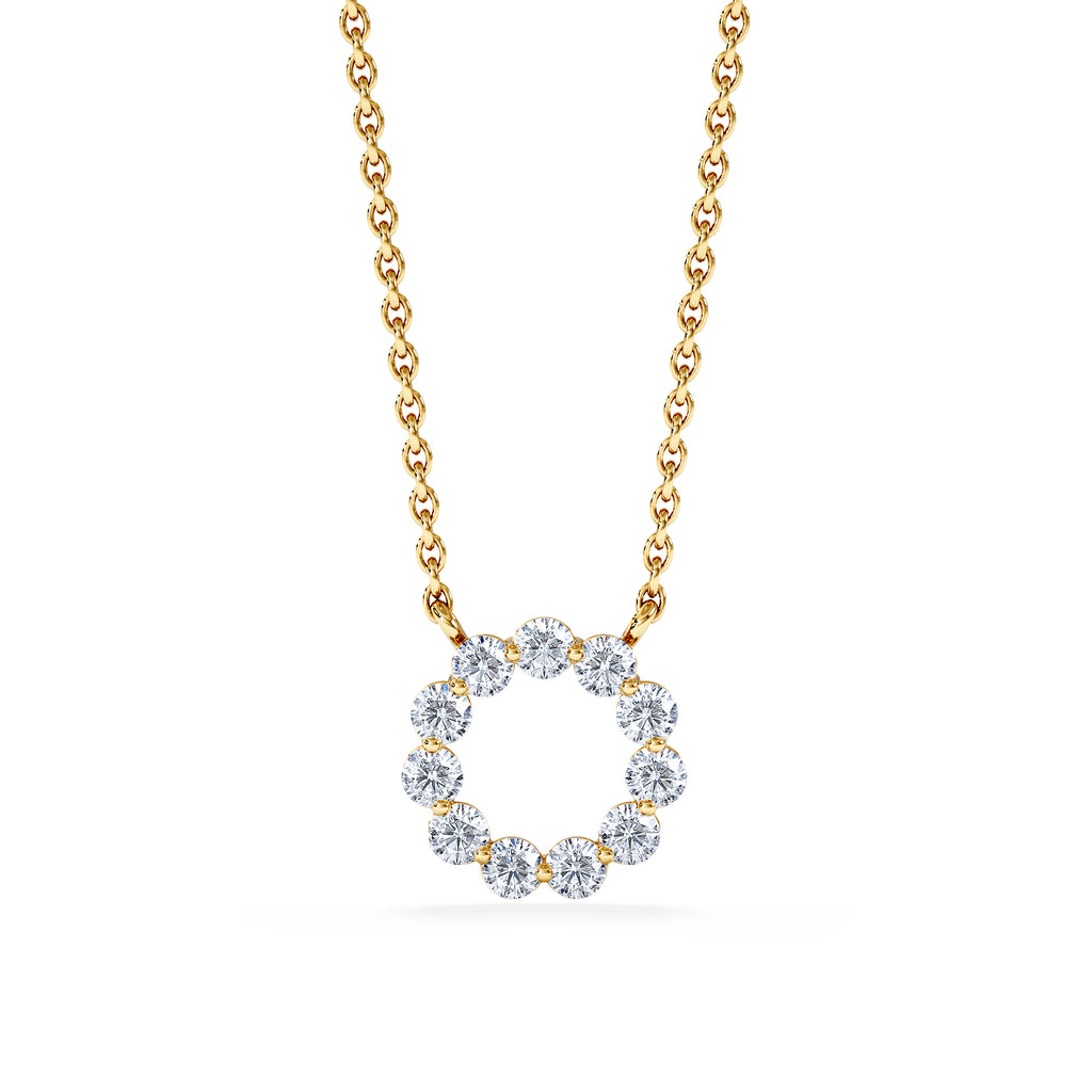 Lab Diamond Eternal Glow Circles Necklace 0.35ct in 18K Gold Vermeil