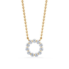 Lab Diamond Eternal Glow Circles Necklace 0.35ct in 18K Gold Vermeil