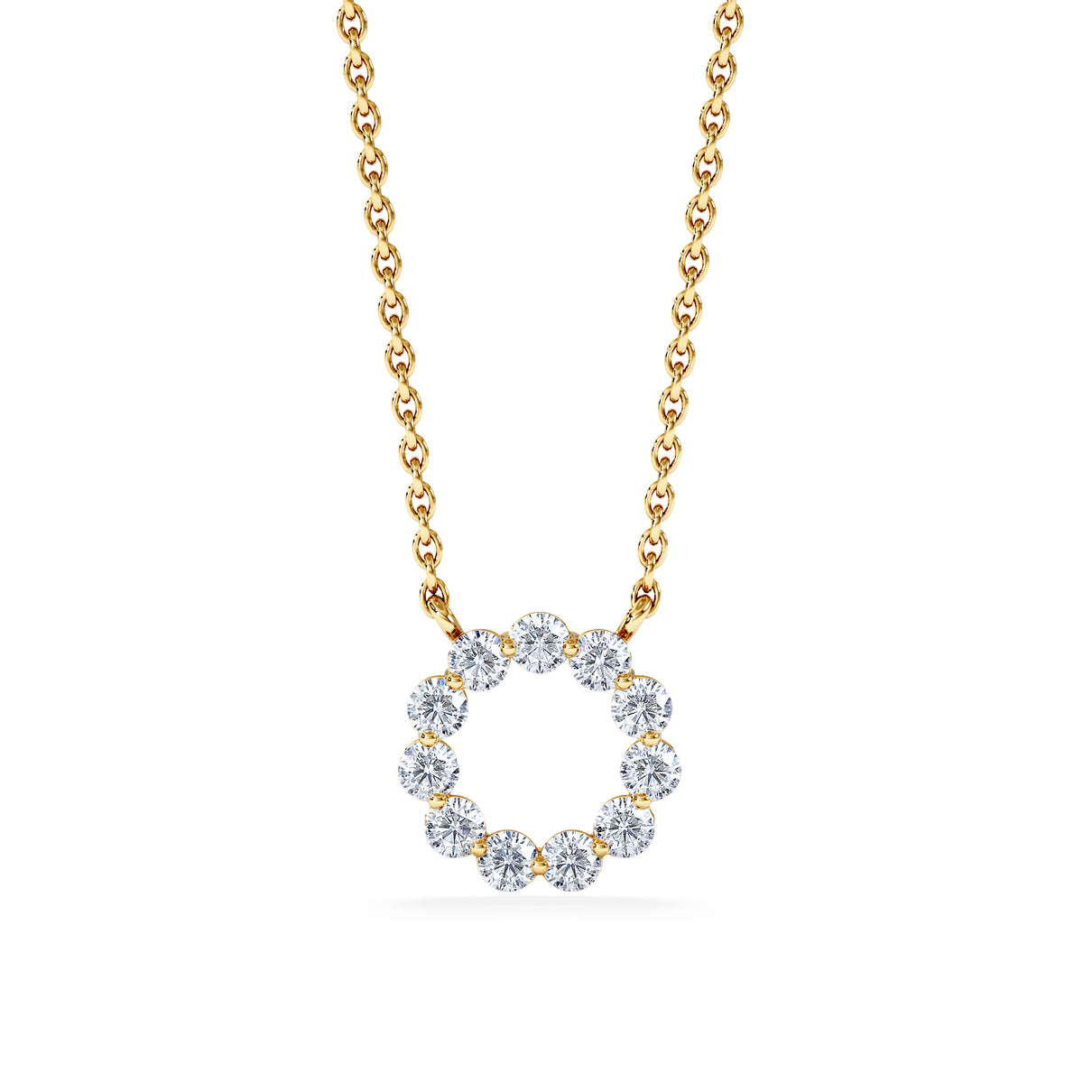 Lab Diamond Eternal Glow Circles Necklace 0.25ct in 18K Gold Vermeil