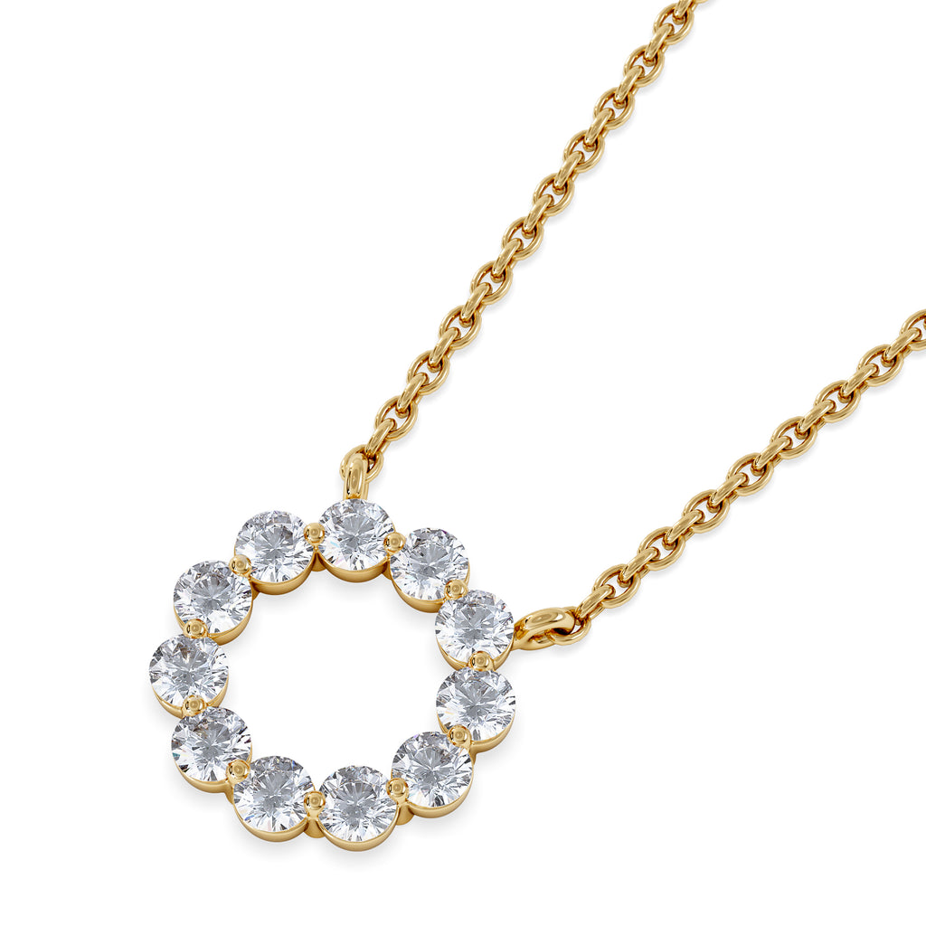 Lab Diamond Eternal Glow Circles Necklace 0.35ct in 18K Gold Vermeil