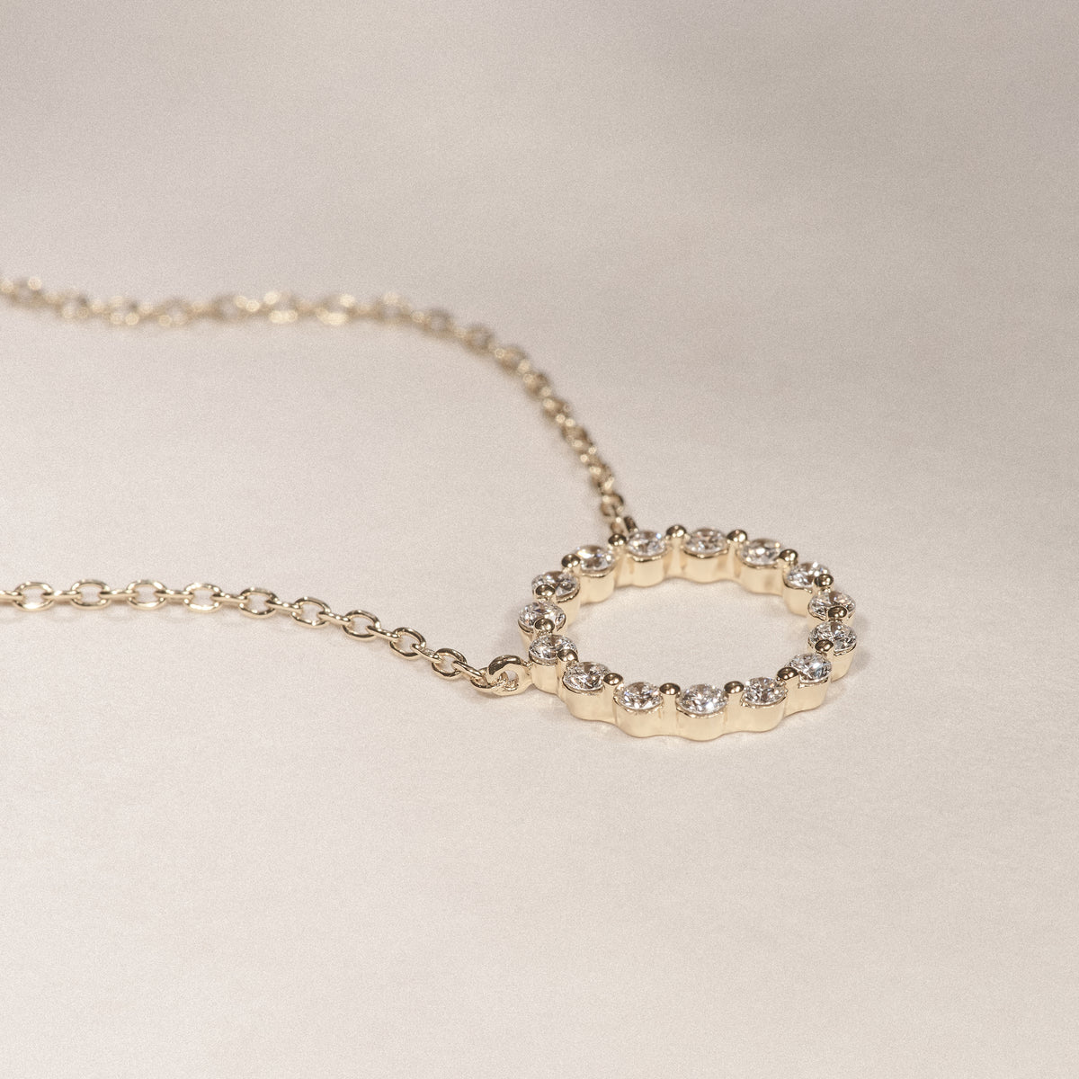 Lab Diamond Eternal Glow Circles Necklace 0.35ct in 18K Gold Vermeil
