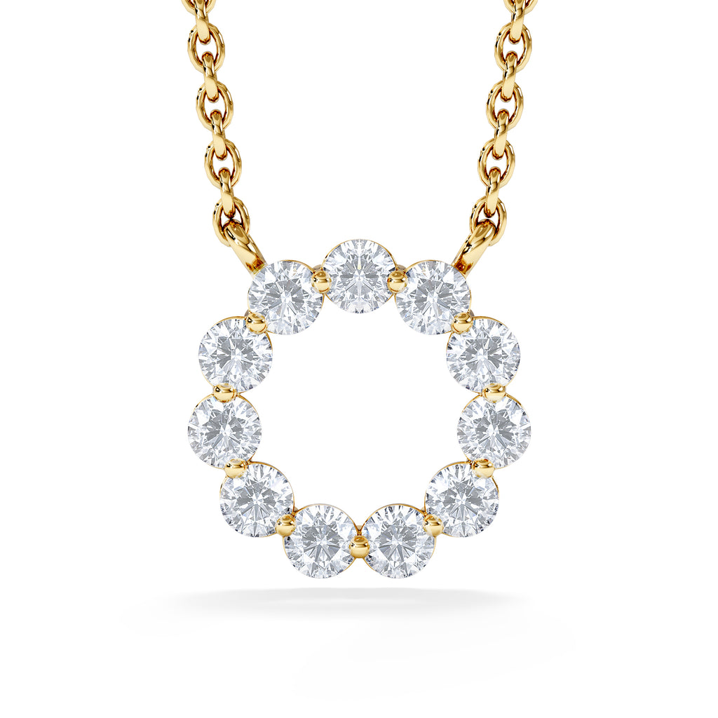 Lab Diamond Eternal Glow Circles Necklace 0.35ct in 18K Gold Vermeil