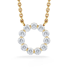 Lab Diamond Eternal Glow Circles Necklace 0.35ct in 18K Gold Vermeil