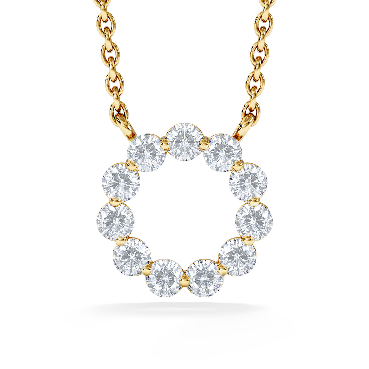 Lab Diamond Eternal Glow Circles Necklace 0.35ct in 18K Gold Vermeil