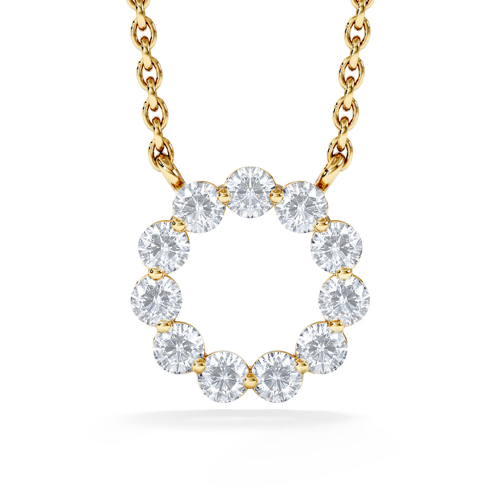 Lab Diamond Eternal Glow Circles Necklace 0.25ct in 18K Gold Vermeil
