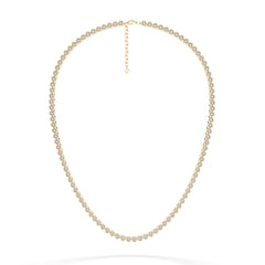 1.00ct Lab Diamond Bezel Tennis Necklace in 18K Gold Vermeil