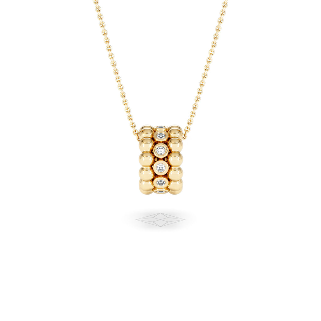Solis 0.26ct Round Cut Lab Diamond Pendant Necklace in 18K Gold Vermeil