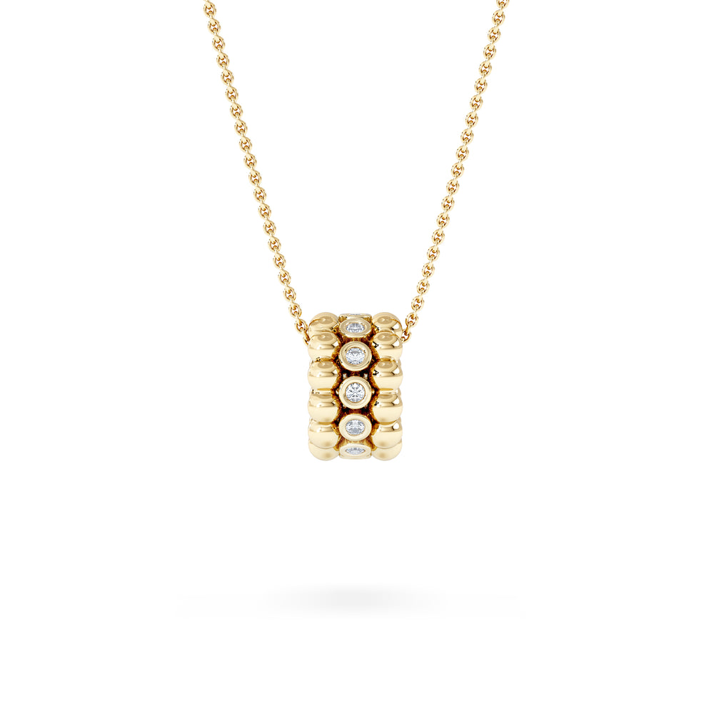 Solis 0.26ct Round Cut Lab Diamond Pendant Necklace in 18K Gold Vermeil