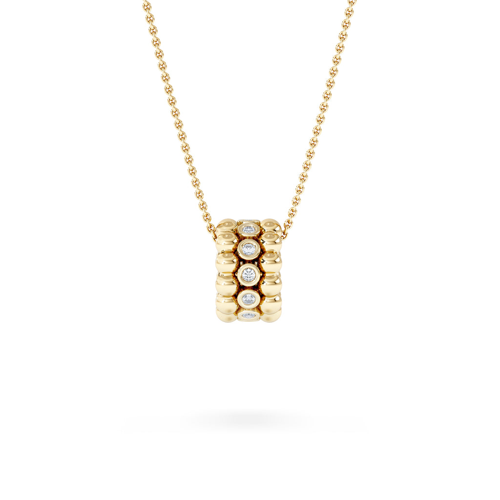 Solis 0.26ct Round Cut Lab Diamond Pendant Necklace in 18K Gold Vermeil