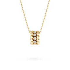 Solis 0.26ct Round Cut Lab Diamond Pendant Necklace in 18K Gold Vermeil