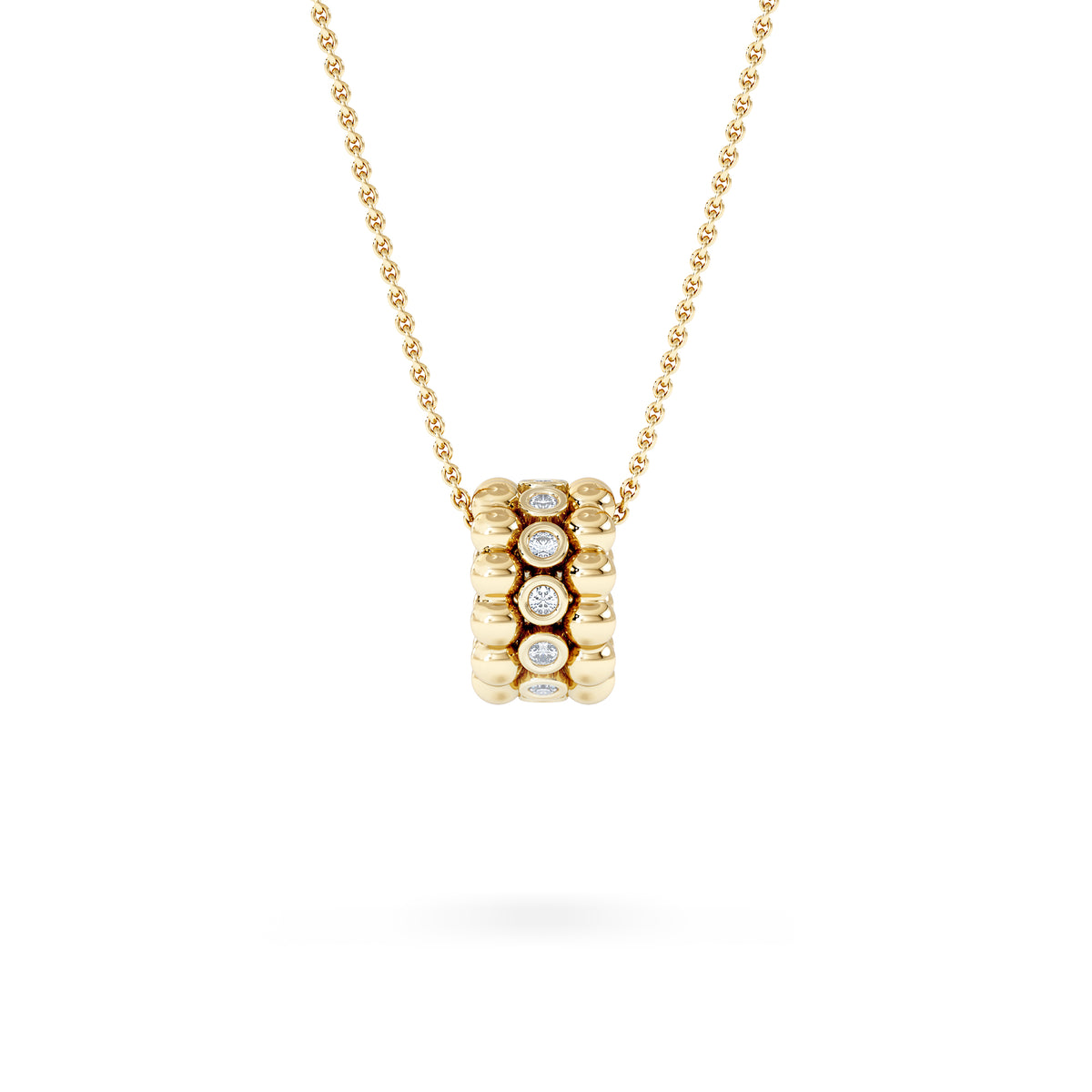 Solis 0.26ct Round Cut Lab Diamond Pendant Necklace in 18K Gold Vermeil