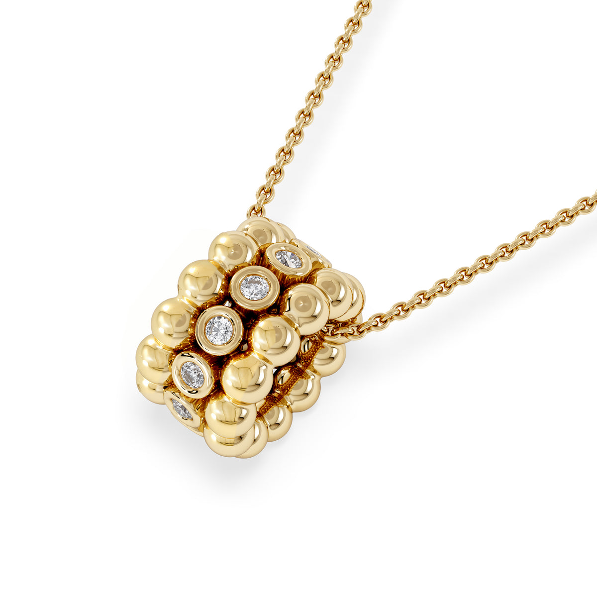 Solis 0.26ct Round Cut Lab Diamond Pendant Necklace in 18K Gold Vermeil