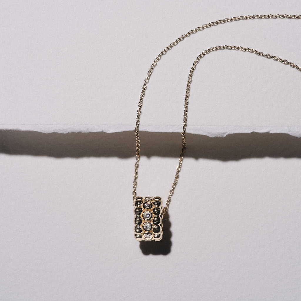 Solis 0.26ct Round Cut Lab Diamond Pendant Necklace in 18K Gold Vermeil