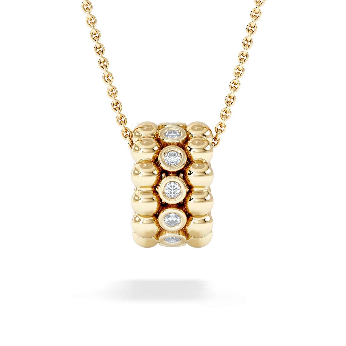 Solis 0.26ct Round Cut Lab Diamond Pendant Necklace in 18K Gold Vermeil