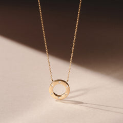 Élan 0.06ct Lab Diamond Circle Necklace in 18K Gold Vermeil