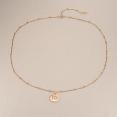 Astrology Virgo 0.07ct Lab Grown Diamond Medallion Pendant Necklace in 18K Gold Vermeil