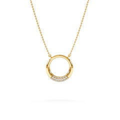 Luna 0.30ct Lab Diamond Necklace in 18K Vermeil
