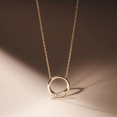 Luna 0.30ct Lab Diamond Necklace in 18K Vermeil