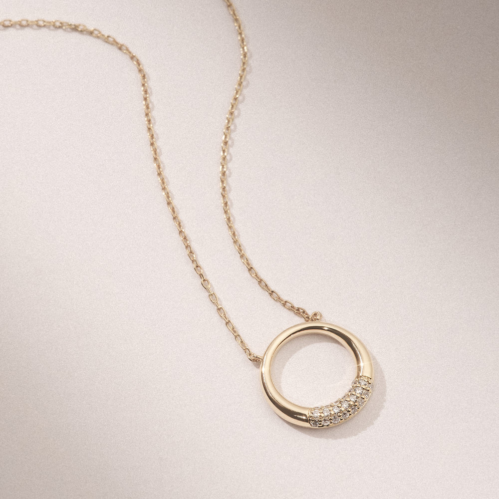 Luna 0.30ct Lab Diamond Necklace in 18K Vermeil