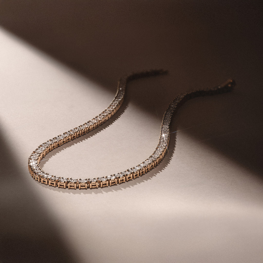 Brilliance 2.00ct Lab Diamond Chocker Tennis Necklace in 18K Gold Vermeil