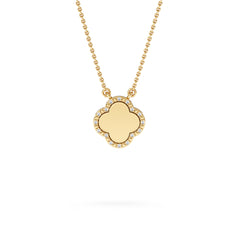 Florence 0.06ct Lab Diamond Halo Necklace in 18K Gold Vermeil