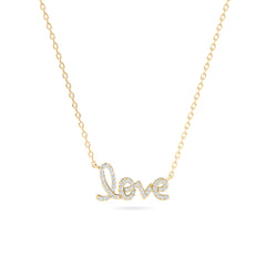 Love Motif 0.20ct Lab Diamond Necklace in 18K Gold Vermeil