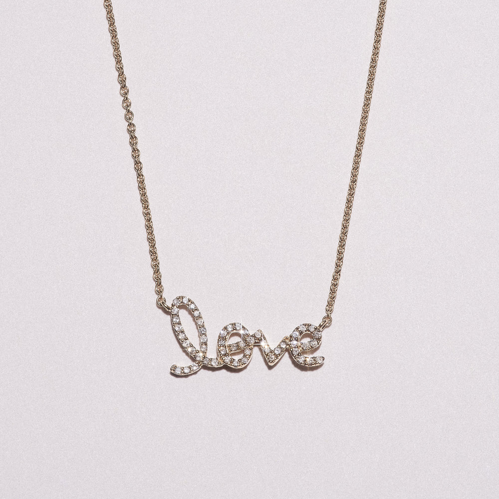 Love Motif 0.20ct Lab Diamond Necklace in 18K Gold Vermeil