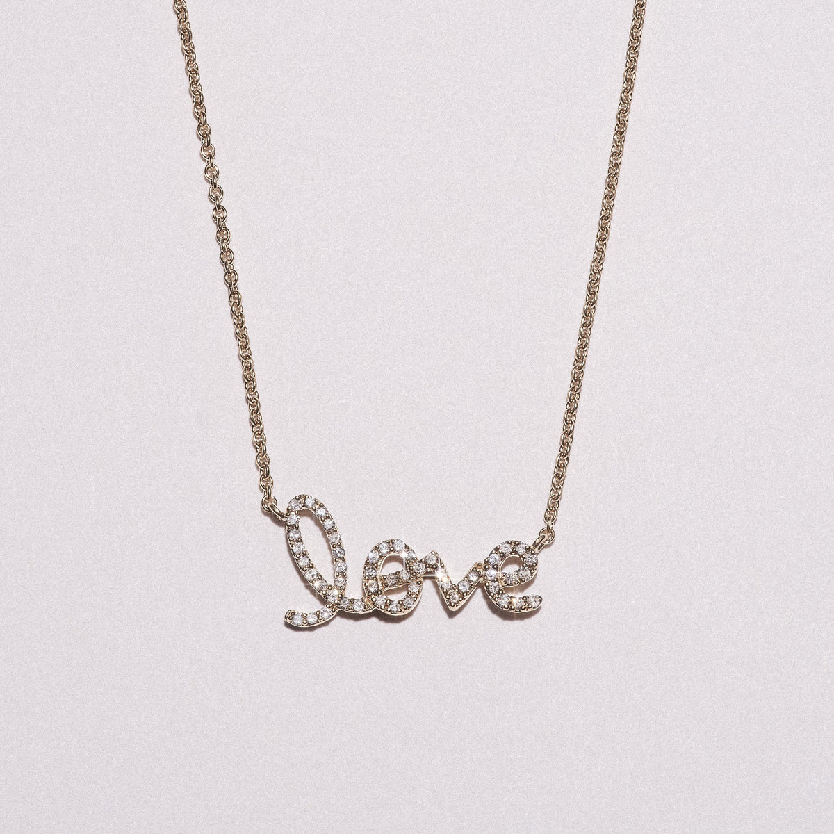 Love Motif 0.20ct Lab Diamond Necklace in 18K Gold Vermeil