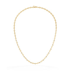 Bound Lab Diamond Link Necklace 0.87ct Round Cut in 18K Gold Vermeil