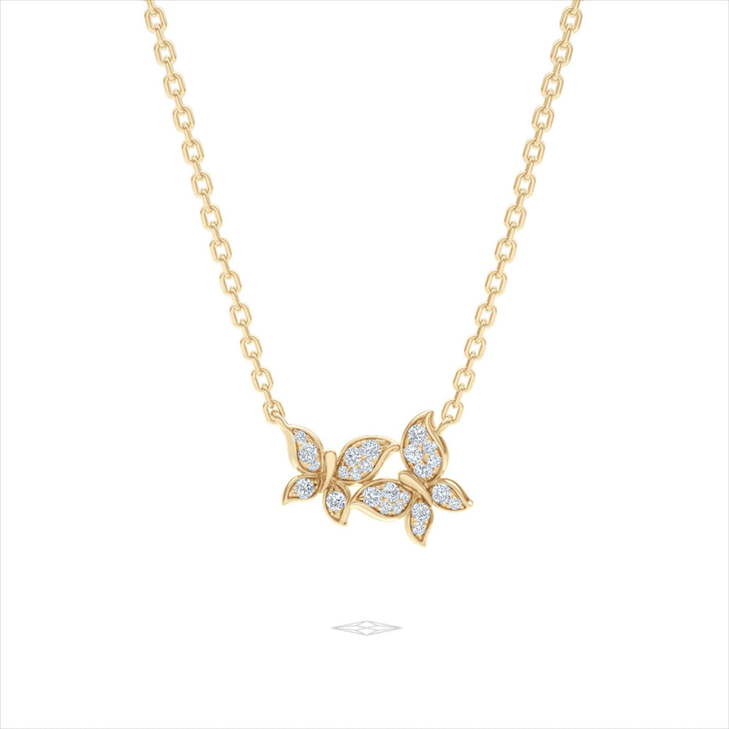 Papillon 0.20ct Lab Diamond Necklace 18K Gold Vermeil